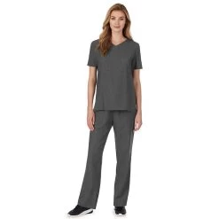 Women's Cuddl Duds® Scrubs Classic V-Neck Top -Fashion Clothing Store 4317894 ALT3
