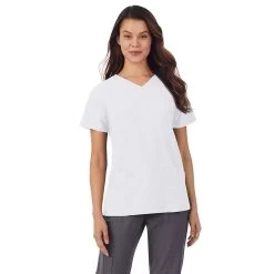 Women's Missy Cuddl Duds® Scrubs V-neck Top With 3 Pockets