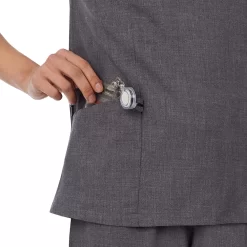 Petite Cuddl Duds® Scrubs V-Neck Top With 3 Pockets -Fashion Clothing Store 4320369 ALT3