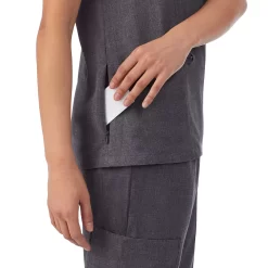 Petite Cuddl Duds® Scrubs V-Neck Top With 3 Pockets -Fashion Clothing Store 4320369 ALT4