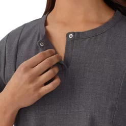 Women's Cuddl Duds® Scrubs Henley Top With 2 Pockets -Fashion Clothing Store 4320456 ALT2