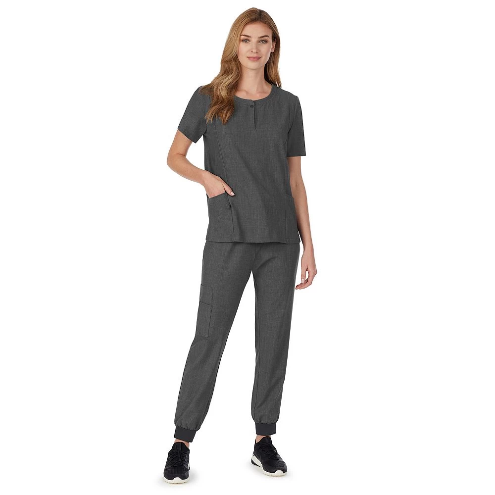 Plus Size Cuddl Duds® Scrubs Henley Top With 2 Pockets 4 Plus Size Cuddl Duds® Scrubs Henley Top With 2 Pockets - Image 4