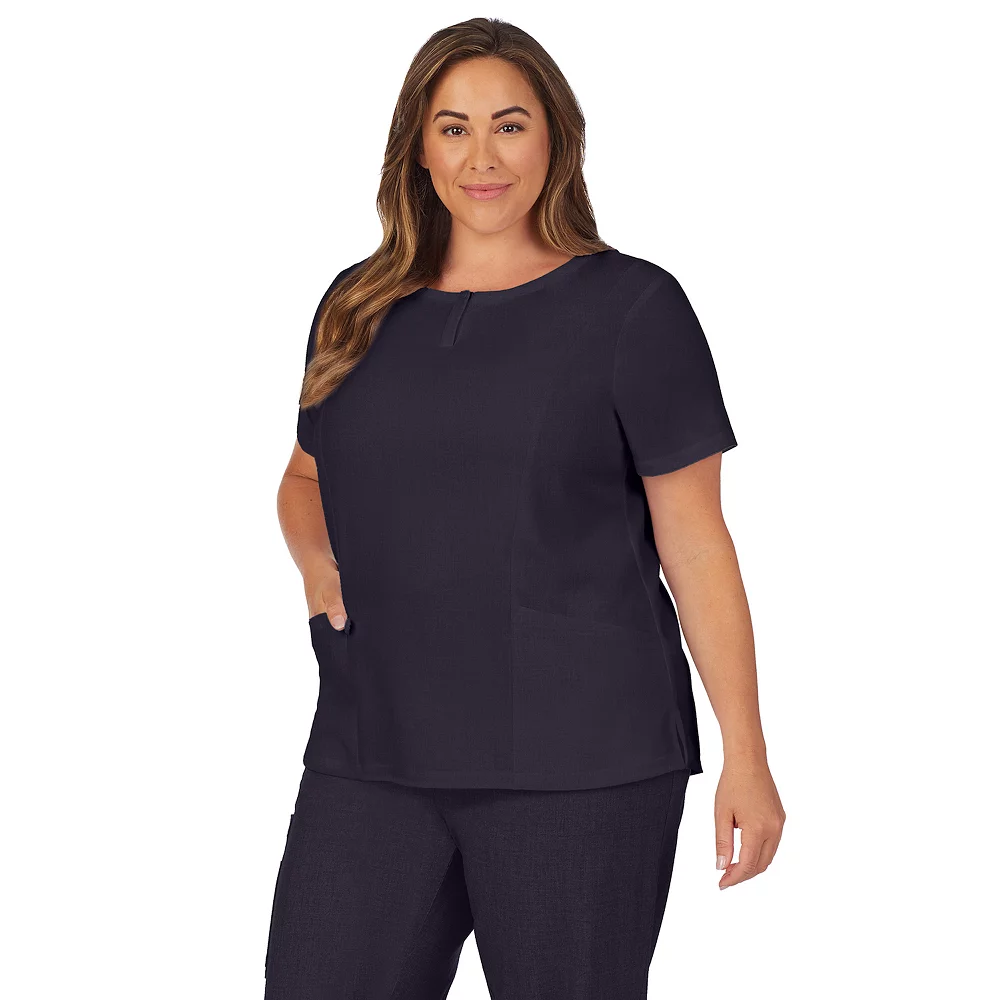 Plus Size Cuddl Duds® Scrubs Henley Top With 2 Pockets 1 Plus Size Cuddl Duds® Scrubs Henley Top With 2 Pockets