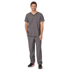 Men's Cuddl Duds® Scrubs Classic V-Neck Top With Pockets -Fashion Clothing Store 4509824 ALT2