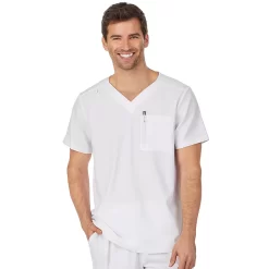 Men's Cuddl Duds® Scrubs Classic V-Neck Top With Pockets