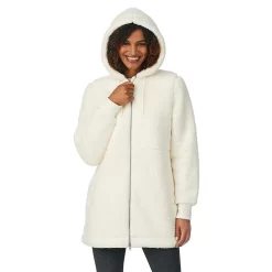 Women's Cuddl Duds Cozy Sherpa Hooded Anorak Jacket -Fashion Clothing Store 4981154 ALT2