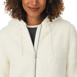 Women's Cuddl Duds Cozy Sherpa Hooded Anorak Jacket -Fashion Clothing Store 4981154 ALT6