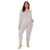 Plus Size Cuddl Duds® Henley Pajama Top And Banded Bottom Pajama Pants Sleep Set