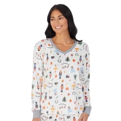 Petite Cuddl Duds® Velour Fleece V-Neck Pajama Top And Banded Bottom Pajama Pants Sleep Set 7 Petite Cuddl Duds® Velour Fleece V-Neck Pajama Top And Banded Bottom Pajama Pants Sleep Set -Fashion Clothing Store 5588944 ALT2