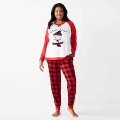 Plus Size Jammies For Your Families® Beary Cool "Mama Bear" Pajama Set By Cuddl Duds®