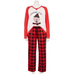 Plus Size Jammies For Your Families® Beary Cool Cozy "Grandma Bear" Pajama Set By Cuddl Duds® -Fashion Clothing Store 5601560 ALT4