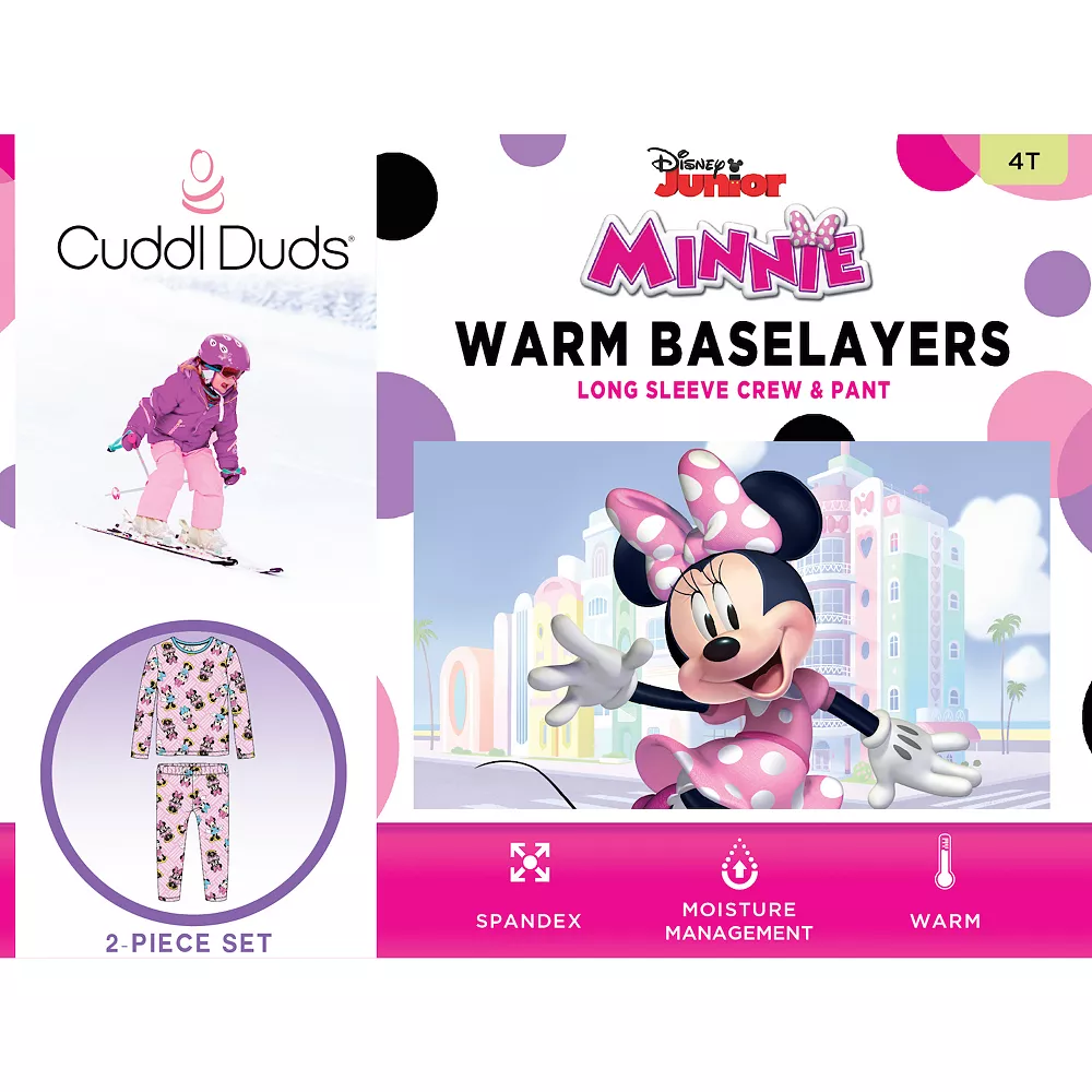 Disney's Minnie Mouse Toddler Girl Baselayer Set By Cuddl Duds® 2 Disney's Minnie Mouse Toddler Girl Baselayer Set By Cuddl Duds® - Image 2