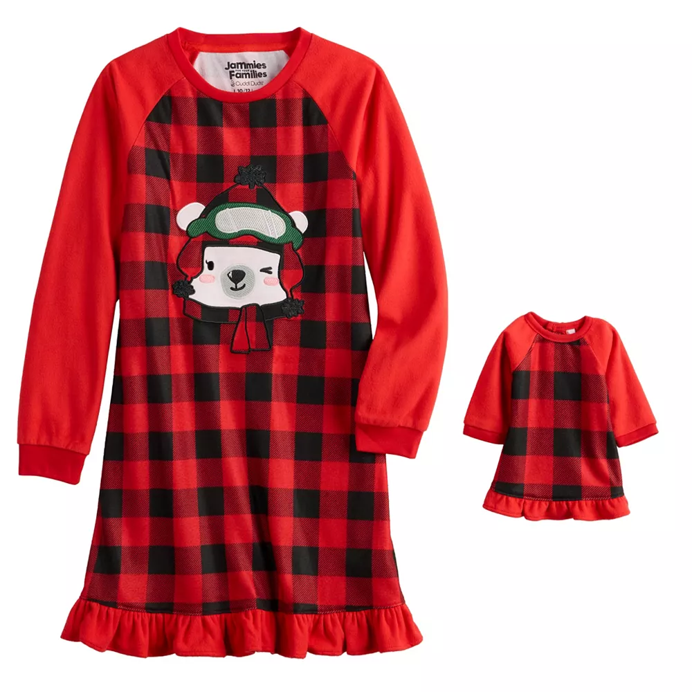 Girls 4-16 Jammies For Your Families® Beary Cool Dolly & Me Nightgown Set By Cuddl Duds® 1 Girls 4-16 Jammies For Your Families® Beary Cool Dolly & Me Nightgown Set By Cuddl Duds®