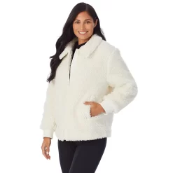 Women's Cuddl Duds Sherpa Bomber Jacket -Fashion Clothing Store 5624950 ALT2