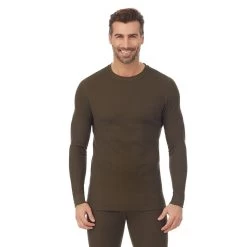 Men's Cuddl Duds® Midweight Waffle Thermal Performance Baselayer Crew Top
