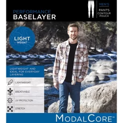 Men's Cuddl Duds® Lightweight ModalCore Performance Baselayer Pants -Fashion Clothing Store 5647788 ALT99