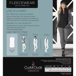 Women's Cuddl Duds® Fleecewear With Stretch Full Zippered Vest -Fashion Clothing Store 5668404 ALT99