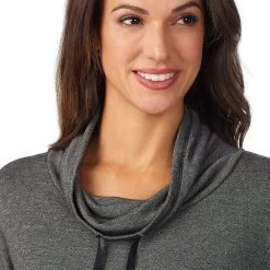 Women's Cuddl Duds® Ultra Cozy Long Sleeve Cowlneck Tunic Top -Fashion Clothing Store 5669135 ALT2