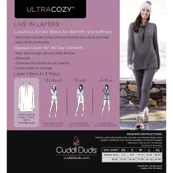 Women's Cuddl Duds® Ultra Cozy Long Sleeve Cowlneck Tunic Top -Fashion Clothing Store 5669135 ALT99