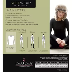 Women's Cuddl Duds® Softwear With Stretch Long Sleeve Crewneck Top -Fashion Clothing Store 5671441 ALT99