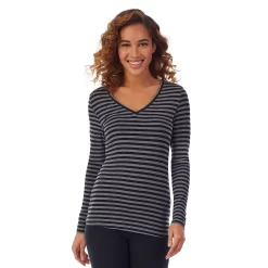 Women's Cuddl Duds® Softwear With Stretch Long Sleeve V-Neck Top