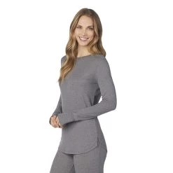 Women's Cuddl Duds® Long Sleeve Crewneck Stretch Thermal Top -Fashion Clothing Store 5673066 ALT2