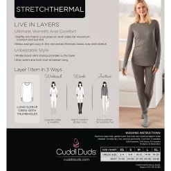Women's Cuddl Duds® Long Sleeve Crewneck Stretch Thermal Top -Fashion Clothing Store 5673066 ALT99