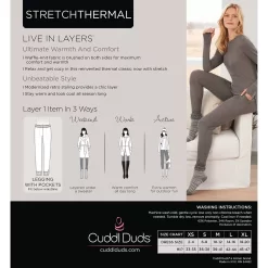 Women's Cuddl Duds® Stretch Thermal Leggings -Fashion Clothing Store 5673067 ALT99
