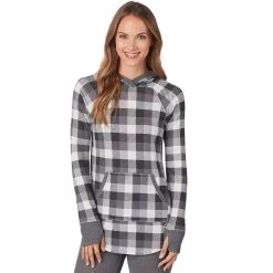 Women's Cuddl Duds® Long Sleeve Stretch Thermal Hooded Tunic Top