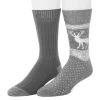 Men's ClimateSmart By Cuddl Duds 2-Pack Deer Fairisle Crew Socks