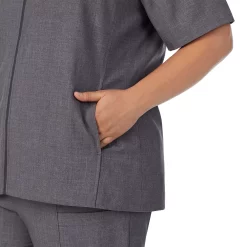 Plus Size Cuddl Duds® Scrubs 5-Pocket Lined Vest -Fashion Clothing Store 5737163 ALT2