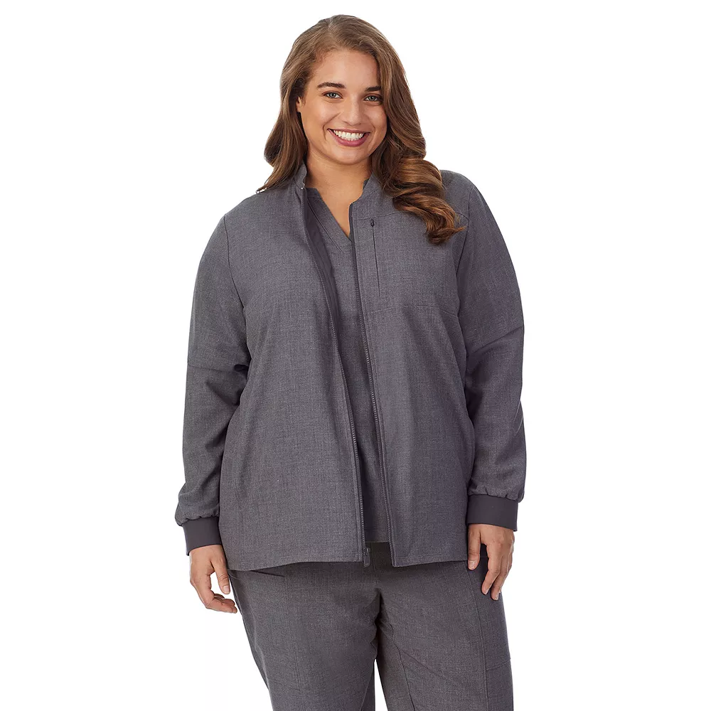Plus Size Cuddl Duds® Scrubs 5-Pocket Lined Jacket 3 Plus Size Cuddl Duds® Scrubs 5-Pocket Lined Jacket - Image 3