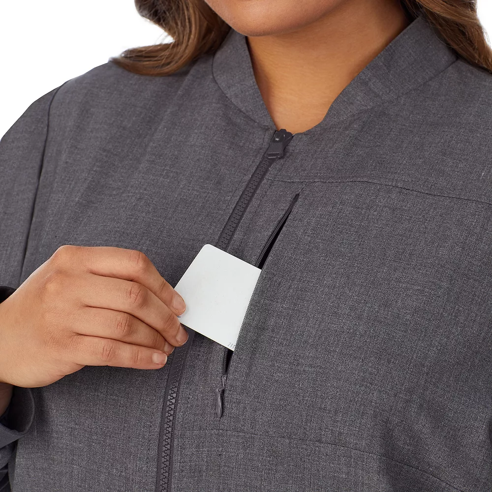 Plus Size Cuddl Duds® Scrubs 5-Pocket Lined Jacket 4 Plus Size Cuddl Duds® Scrubs 5-Pocket Lined Jacket - Image 4