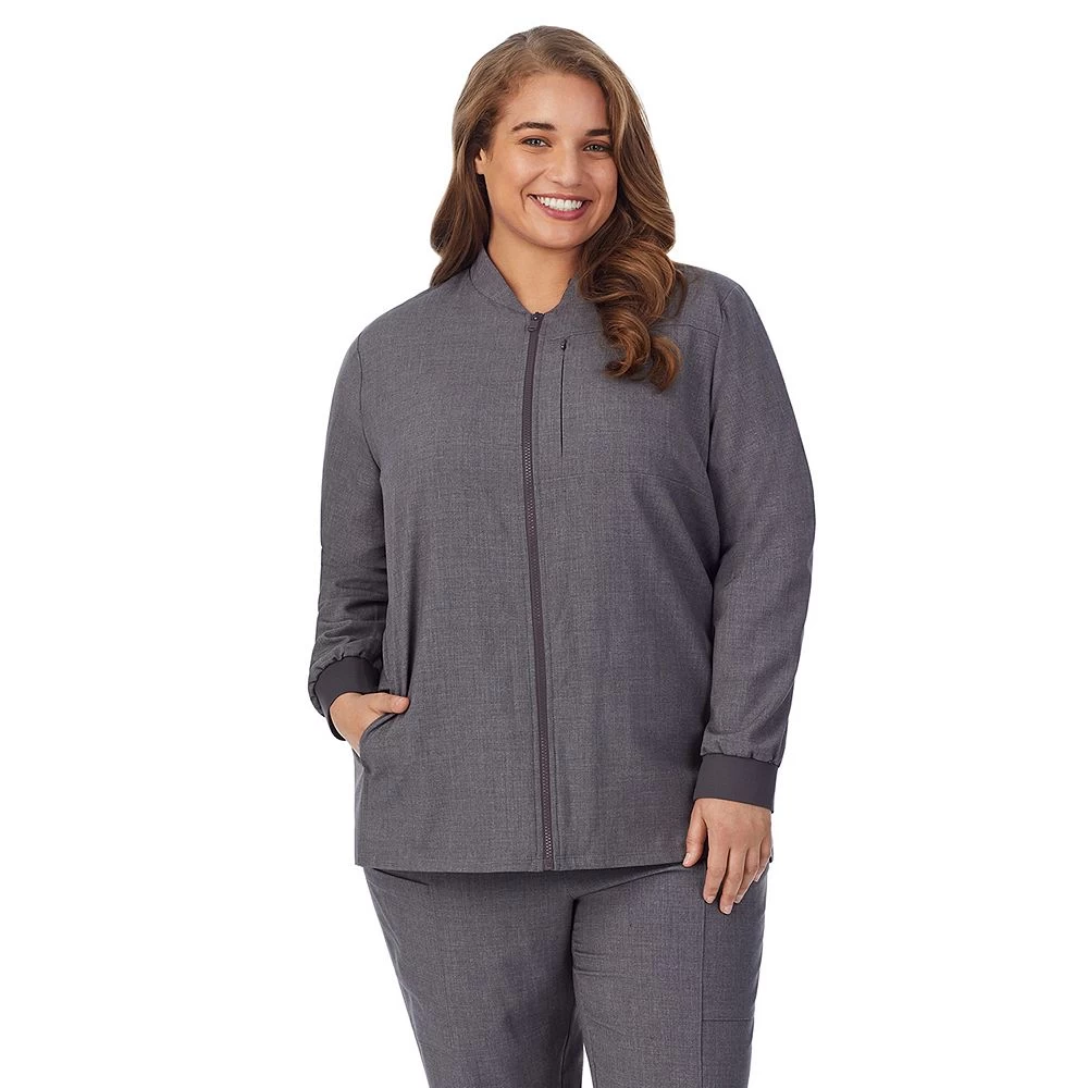 Plus Size Cuddl Duds® Scrubs 5-Pocket Lined Jacket 5 Plus Size Cuddl Duds® Scrubs 5-Pocket Lined Jacket - Image 5