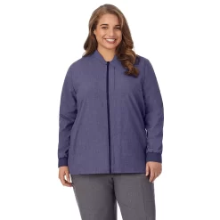 Plus Size Cuddl Duds® Scrubs 5-Pocket Lined Jacket
