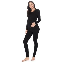 Maternity Cuddl Duds® Softwear With Stretch Wrap Front Top -Fashion Clothing Store 5764834 ALT2