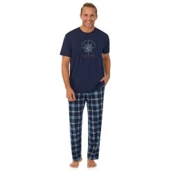 Men's Cuddl Duds® Tee & Pants 2-Piece Pajama Set