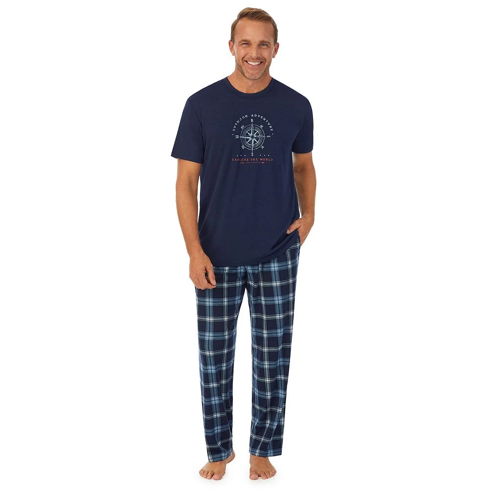 Men's Cuddl Duds® Tee & Pants 2-Piece Pajama Set 1 Men's Cuddl Duds® Tee & Pants 2-Piece Pajama Set