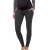 Olive Moss Heather Over-Belly Ultra-Cozy Maternity Leggings