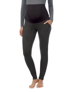 Olive Moss Heather Over-Belly Ultra-Cozy Maternity Leggings
